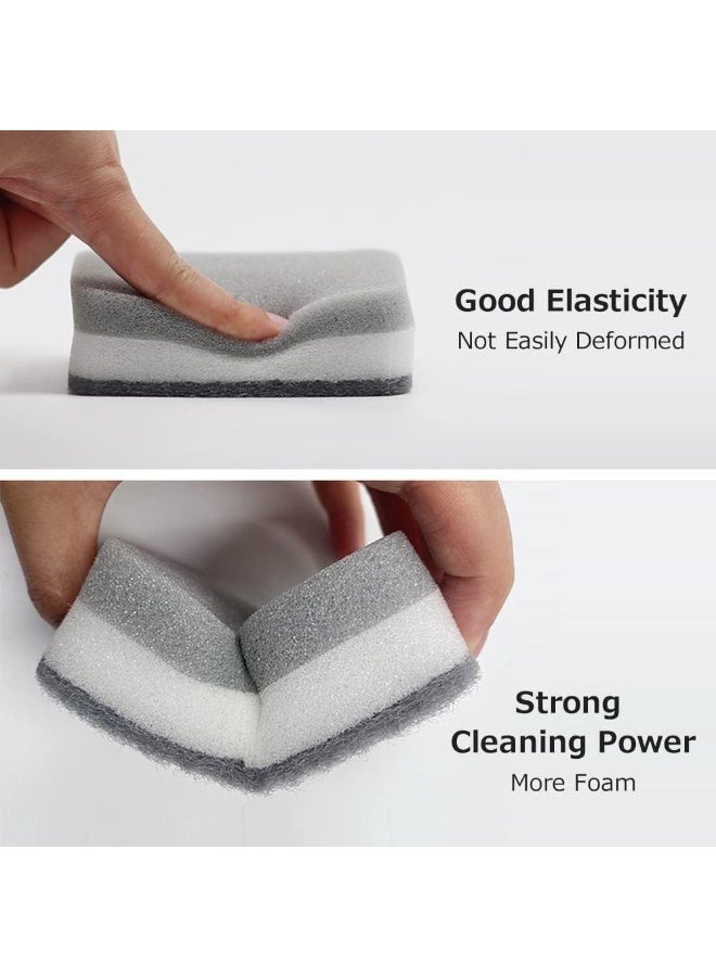 م اكس م إسفنجات الميلامين السحرية، وسادات تنظيف مزدوجة الجوانب للأطباق والأطباق والمطبخ والحمام (10) - Image 4